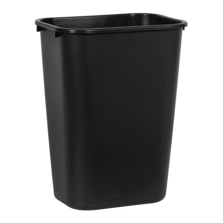 Trash Can Deskside 41 Quart / 10.25 gal. Black LLDPE Rectangular