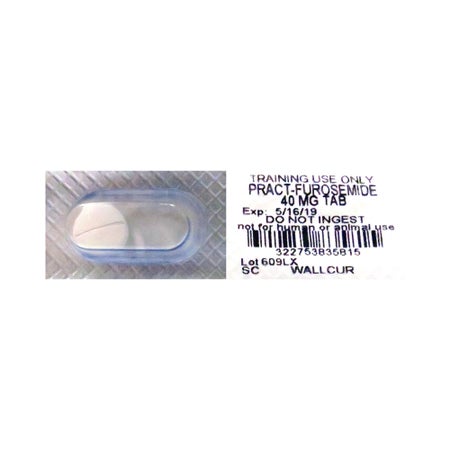 Clinical Training Medication Practi-Furosemide™ Oral Med Tablet Blister Pack 40 mg per Dose