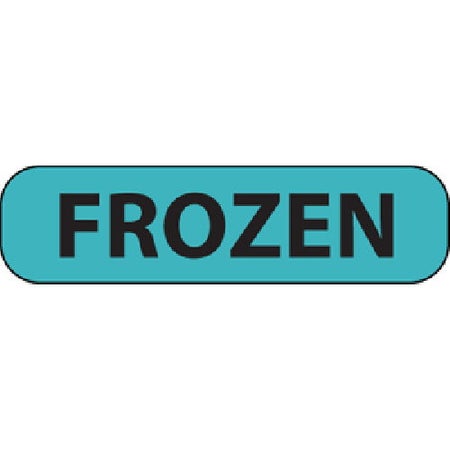 Pre-Printed Label MedVision® Laboratory Use Blue Paper FROZEN Black Temperature Control 3/8 X 1-7/16 Inch