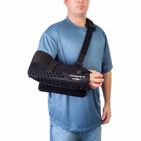 Sling with Abduction Pillow DonJoy® UltraSling® III AB X-Large Buckle Closure / Hook and Loop Strap Closure Left or Right Arm