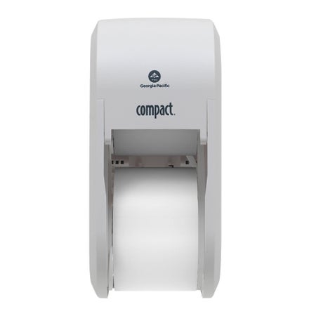Toilet Tissue Dispenser Compact® Translucent White Stainless Steel Manual 2 Rolls Vertical Mount