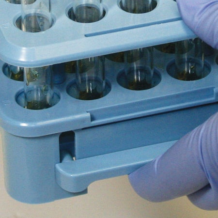 Test Tube Rack 50 Place Up to 17 mm Tube Size Blue 2 X 5-1/2 X 10 Inch