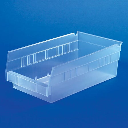 Shelf Bin Clear Plastic 4 X 6-5/8 X 11-5/8 Inch