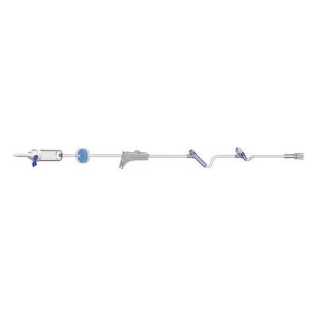 Primary IV Administration Set AMSafe® Gravity 2 Ports 10 Drops / mL Drip Rate Without Filter 83 Inch Tubing Solution