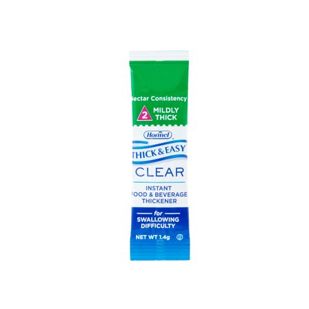 Food and Beverage Thickener Thick & Easy® Clear 1.4 Gram Individual Packet Unflavored Powder IDDSI Level 2 Mildly Thick