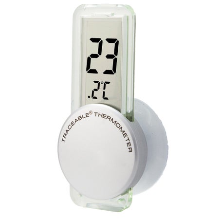 Digital Refrigerator Thermometer Traceable® Fahrenheit / Celsius 32° to 113°F (0 to 45°C) Wall Mount Battery Operated