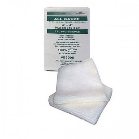 Gauze Sponge All Gauze 4 X 4 Inch 8-Ply NonSterile 20 per Pack