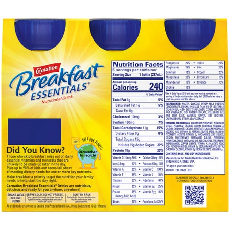 Oral Supplement Carnation Breakfast Essentials® French Vanilla Flavor Liquid 8 oz. Bottle