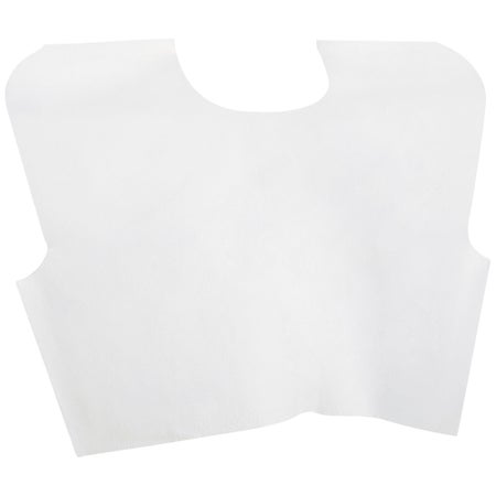 Exam Cape McKesson White One Size Fits Most Front / Back Opening Without Closure Unisex Disposable