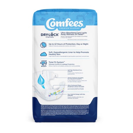 Unisex Baby Diaper Comfees® Newborn Disposable Moderate Absorbency