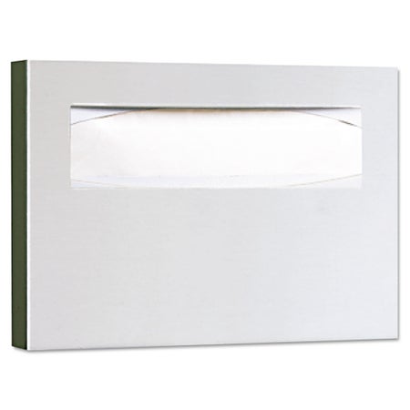 Toilet Seat Cover Dispenser Bobrick Satin Finish Stainless Steel Manual Pull 250 Count Surface Mount