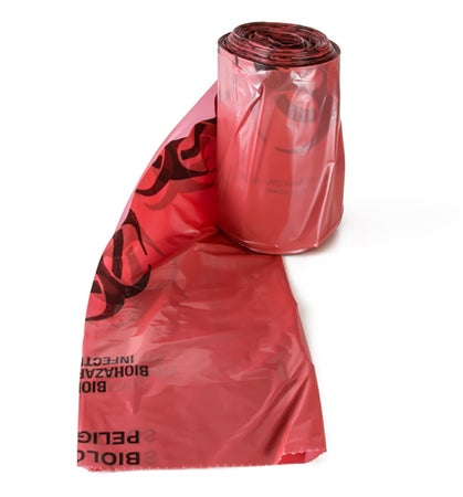 Biohazard Waste Bag Biohazard Symbol 1 gal. Red