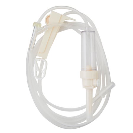 Primary IV Administration Set ExeLInt® Gravity 1 Port 15 Drops / mL Drip Rate Without Filter 78 Inch Tubing Solution Without Flow Regulator