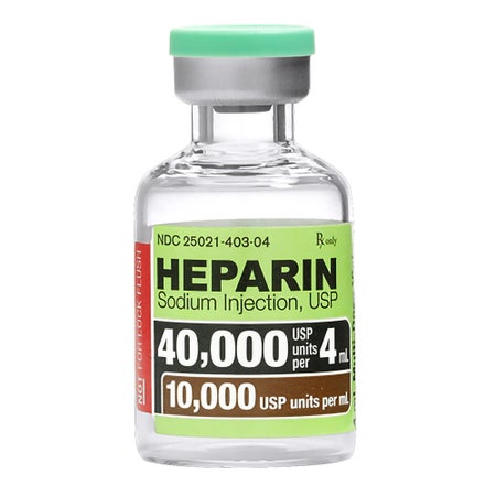 Heparin Sodium, Porcine 10,000 U / mL Injection 4 mL