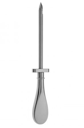 Trocar and Cannulas 6-1/2 Inch, Stainless Steel, Satin Finish, Oblique End, 4 mm Trocar Tip