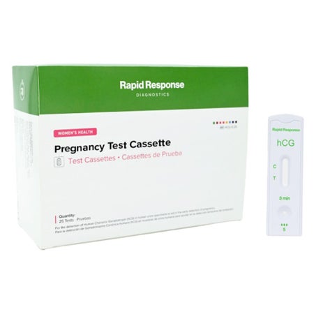 Reproductive Health Test Kit Rapid Response™ hCG Pregnancy Test 25 Tests CLIA Waived