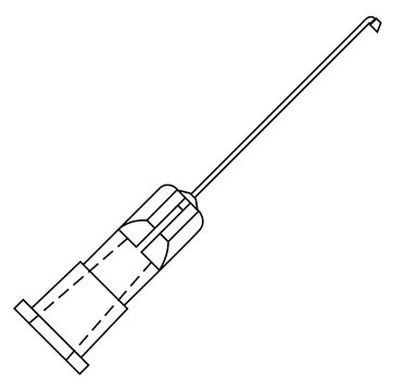 Hydrodissection Cannula 27 Gauge 90° Angled 1 mm Flattened Tip