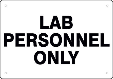 Door Sign Restricted Access Lab Personnel Only