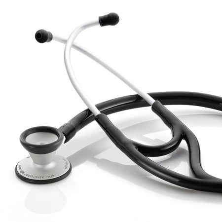 Cardiology Stethoscope Adscope® 606 Black 1-Tube 19 Inch Tube Double Sided Chestpiece