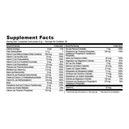 Pediatric Oral Supplement NanoVM® 1 - 3 Years Unflavored 275 Gram Jar Powder Vitamins / Minerals Food Allergies