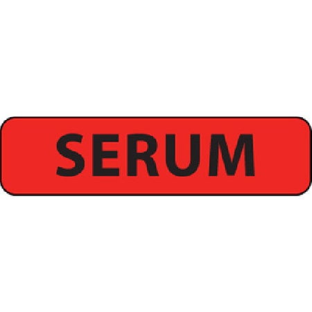 Drug Label MedVision® Syringe Label Serum Red 5/16 X 1-1/4 Inch