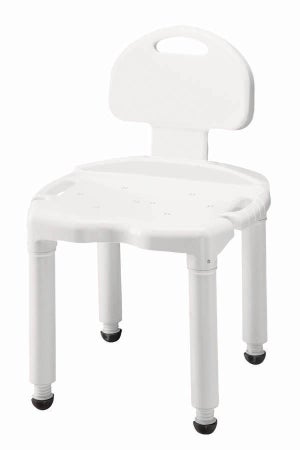 Bath Bench Carex® Without Arms Plastic Frame With Backrest 21 Inch Seat Width 400 lbs. Weight Capacity