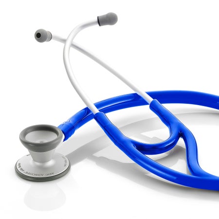 Cardiology Stethoscope Adscope® 606 Royal Blue 1-Tube 19 Inch Tube Double Sided Chestpiece