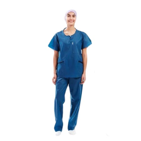 Scrub Shirt Barrier® Medium / Large Blue 3 Pockets Short Sleeve Unisex