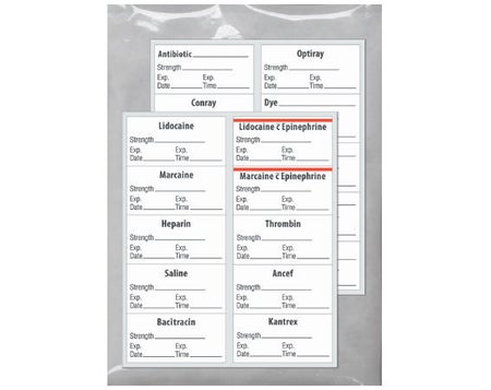 Drug Label Shamrock Anesthesia Label Tape Antibiotic _____ / Strength _____ / Exp. Date _____ Exp. Time _____ / Conray / Strength _____ / Exp. Date _____ Exp. Time _____ … White 3/4 X 1-1/2 Inch