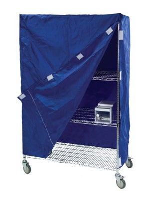 Cart Cover Blue Nylon 24 X 48 X 63 Inch Hook and Loop Closure