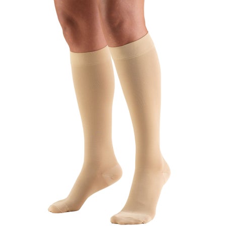 Compression Stocking Truform® Knee High Large Beige Closed Toe