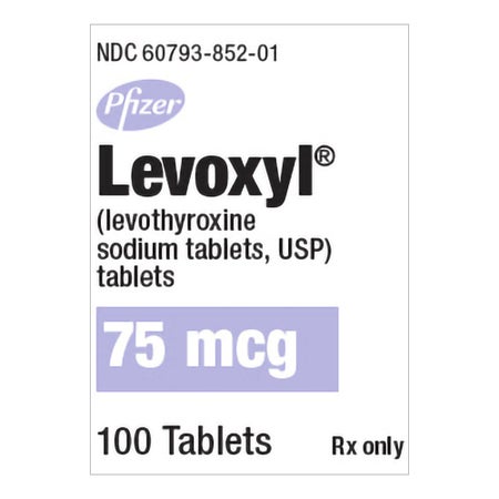 Levoxyl® Levothyroxine Sodium 75 mcg Tablet 100 Tablets