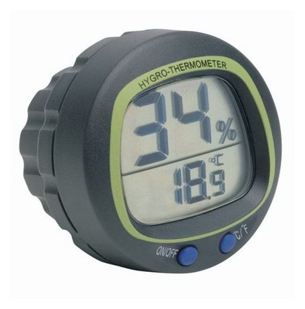 Digital Thermometer / Hygrometer Durac® Fahrenheit / Celsius 32° to 122°F (0° to 50°C) Internal Sensor Battery Operated