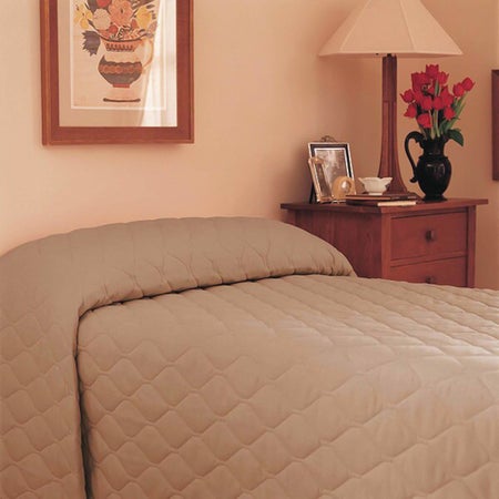 Bedspread 71 W X 102 L Inch 50% Cotton / 50% Polyester Khaki