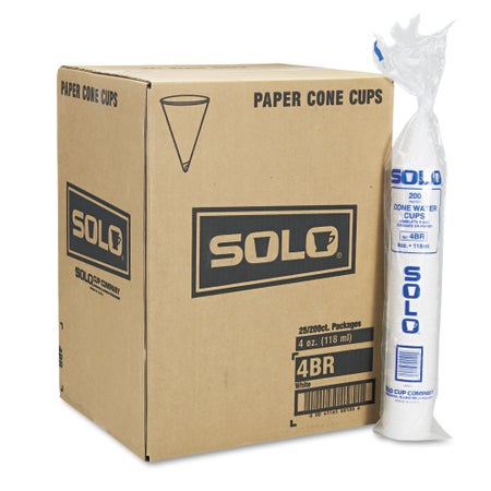 4 oz. Paper Paper Cone Cup White Disposable