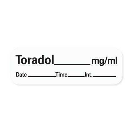 Drug Label PDC® Anesthesia Label Toradol_mg/mL Date_Time_Int White 1/2 X 1-1/2 Inch