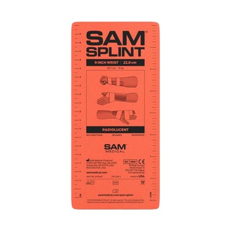 SAM® Moldable Splint Foam / Aluminum Orange 4-1/4 X 9 Inch