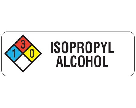 Pre-Printed Label Shamrock Anesthesia Label Multicolored Diagram / Isopropyl Alcohol Black Medication Instruction 1 X 3 Inch