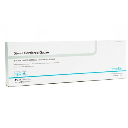 Island Dressing DermaRite® Bordered Gauze 4 X 14 Inch Rectangle Sterile
