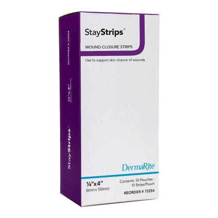 Skin Closure Strip StayStrips® 1/4 X 4 Inch Nonwoven Material Flexible Strip White