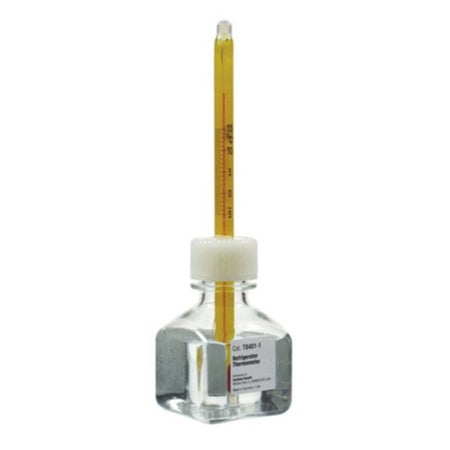 Liquid-in-Glass Thermometer Accu-Safe Fahrenheit / Celsius -5° to 15° C Partial Immersion Free-standing Does Not Require Power