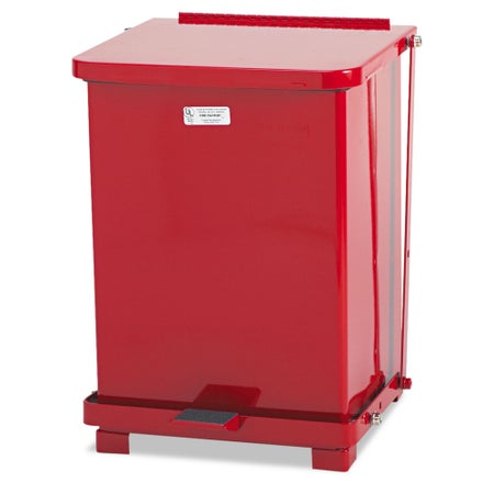 Trash Can Rubbermaid® Brute® 28 Quart / 7 gal. Red Steel Rectangular