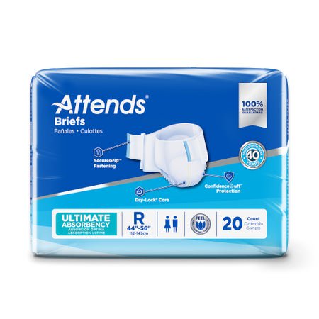 Incontinence Brief Attends® Advanced Adult Regular Unisex Disposable Heavy Absorbency