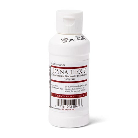 Surgical Scrub Solution Dyna-Hex 2® 4 oz. Bottle 2% Strength CHG (Chlorhexidine Gluconate) NonSterile