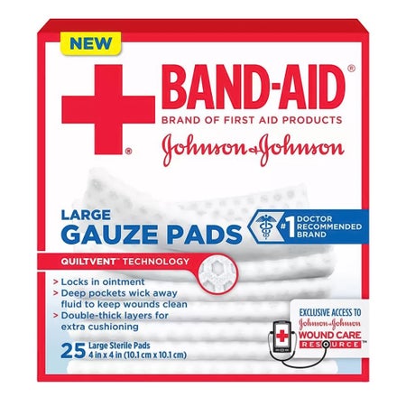 Gauze Sponge Band-Aid® 4 X 4 Inch Sterile 1 per Pack