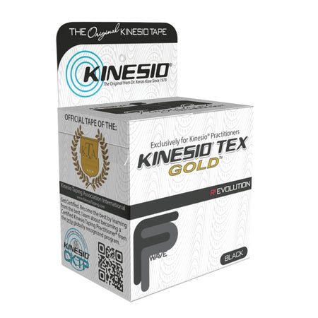 Kinesiology Tape Kinesio® Tex Gold™ FP Black 2 Inch X 5-1/2 Yard Cotton NonSterile
