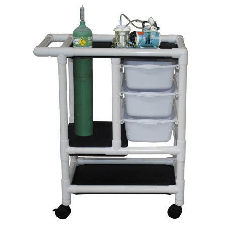 Emergency Crash Cart MJM International Mobile Plastic 3 Drawers 1 Shelf Without Lock