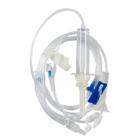 IV Pump Set Z-800 Pump 2 Ports 20 Drops / mL Drip Rate Without Filter 105 Inch Tubing Solution