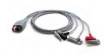 Mobility ECG Wire 24 Inch, 3-Leads, Pinch Clip Leads, Reusable For Panorama Telepack, Passport 2, Passport V, Spectrum, Spectrum OR, V12, V21, Passport 8, Passport 12, T1 Patient Monitor