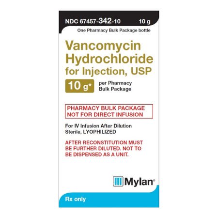 Vancomycin HCl, Preservative Free 10 Gram Intravenous Injection